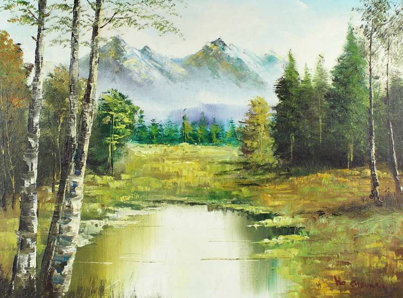 Ho Cheamy - Forest and lake scene
