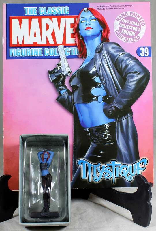 Marvel comics - lead, hand painted figurine with book - Mystique #39