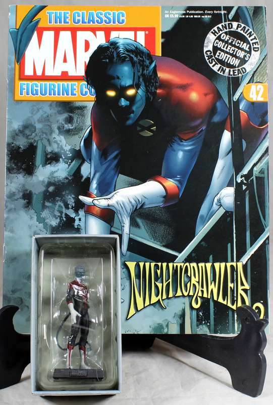 Marvel comics - lead, hand painted figurine with book - Nightcrawler #42