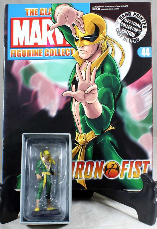 Marvel comics - lead, hand painted figurine with book - Iron Fist #44