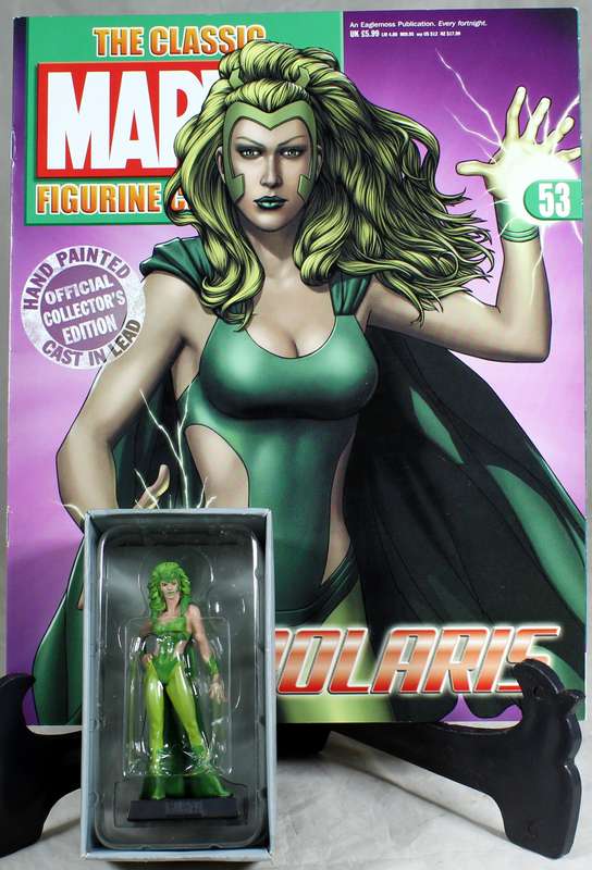 Marvel comics - lead, hand painted figurine with book - Polaris #53