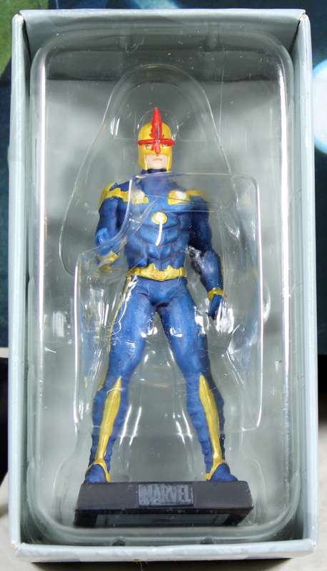 Marvel comics - lead, hand painted figurine with book - Nova #54