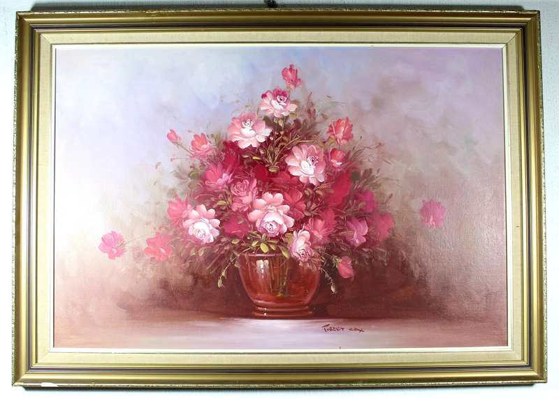 Robert Cox - Pink roses flower arrangement
