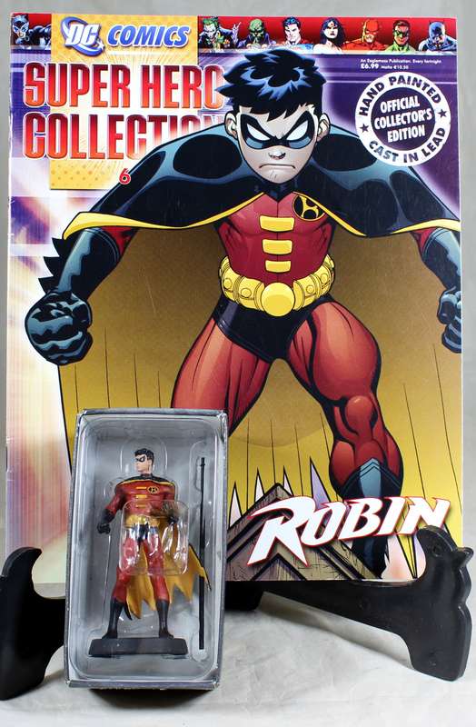 DC comics - lead, hand painted figurine with book - Robin (Tim Drake) #6