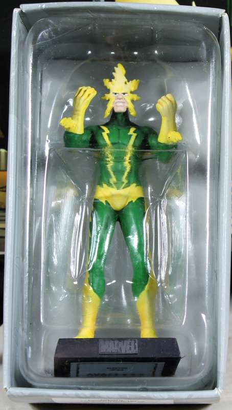 Marvel comics - lead, hand painted figurine with book - Electro #62