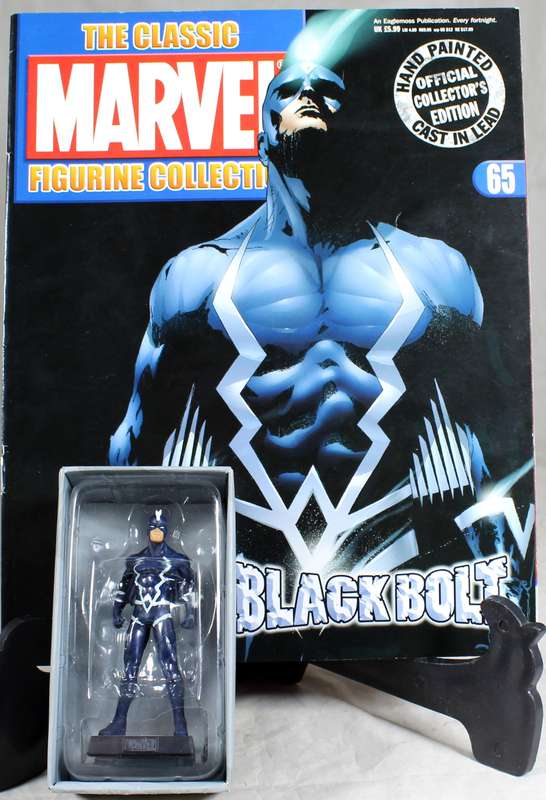 Marvel comics - lead, hand painted figurine with book - Black Bolt #65