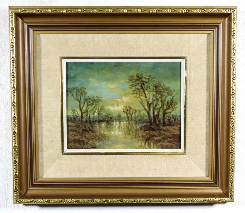John Dykman - River and tall trees