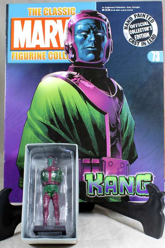 Marvel comics - lead, hand painted figurine with book - Kang #73