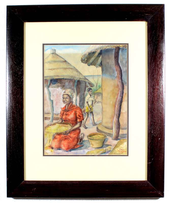 Enos Sibanda - Preparing the grain