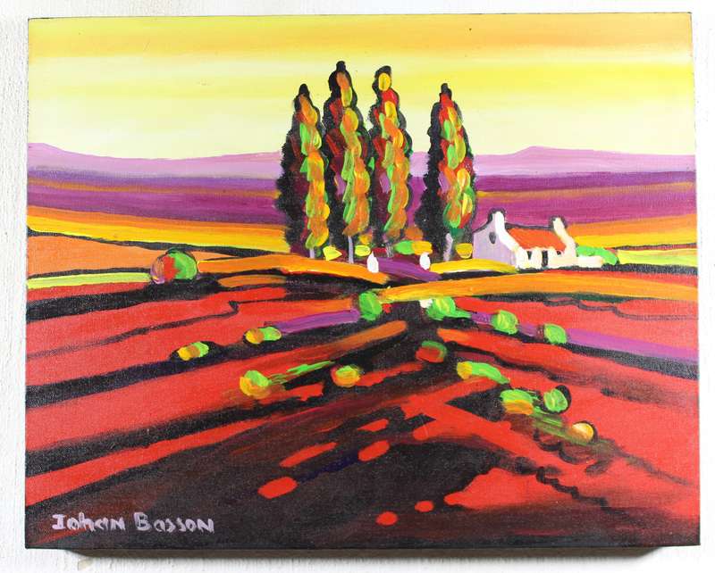 Johan Basson - Abstract farm scene