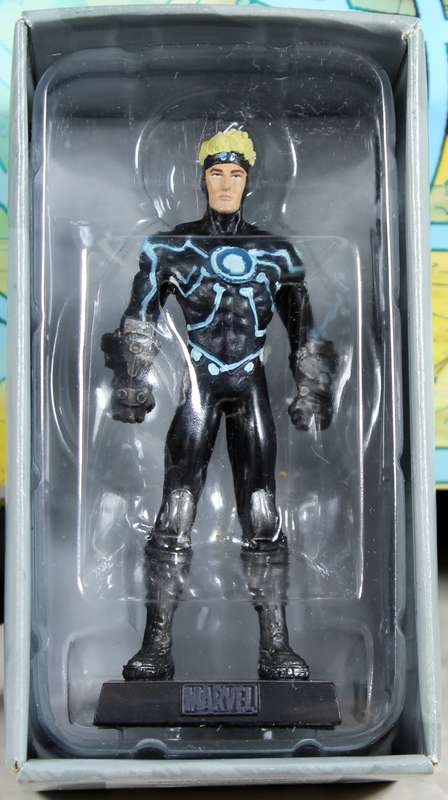 Marvel comics - lead, hand painted figurine with book - Havok #74
