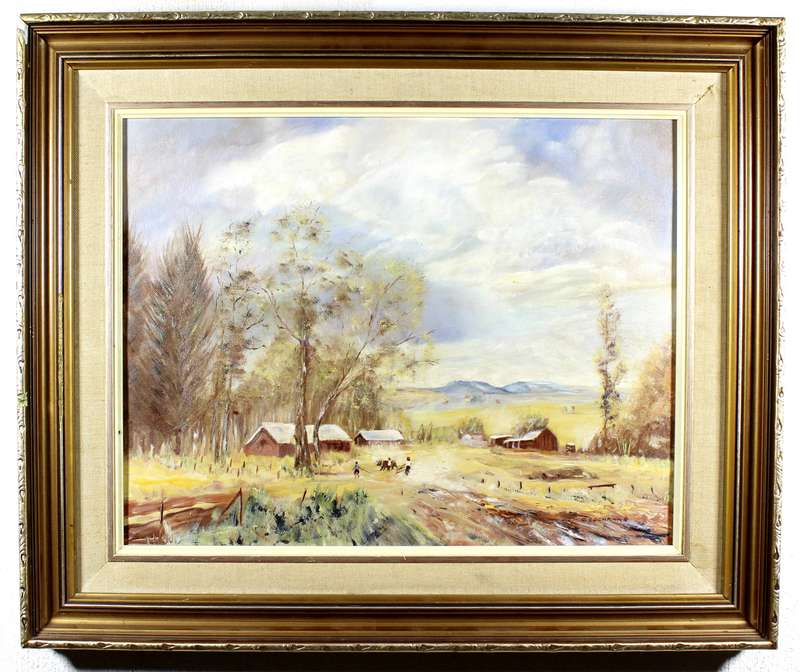 D Cockrane - Farmscene with figures