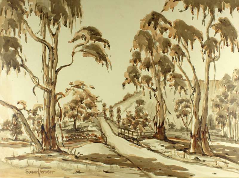Susan Verster - Tall trees in landscape