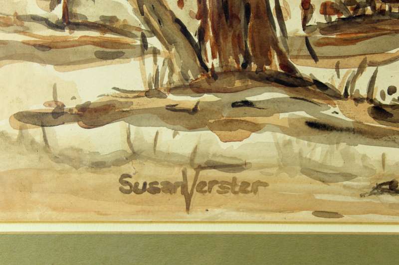 Susan Verster - Tall trees in landscape