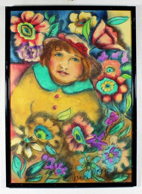 Jana Reineke - Abstract lady among the flowers