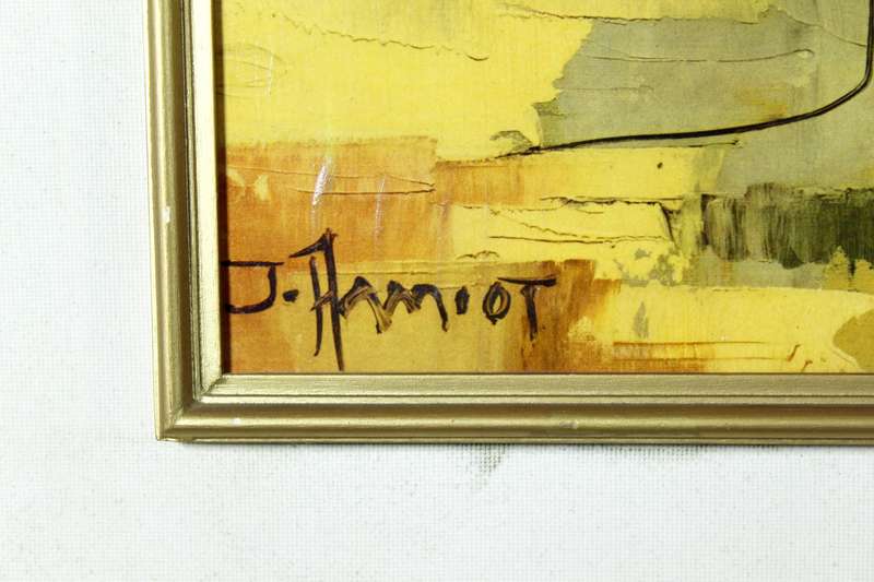J Hamiot - Fishing boats oleo-graph