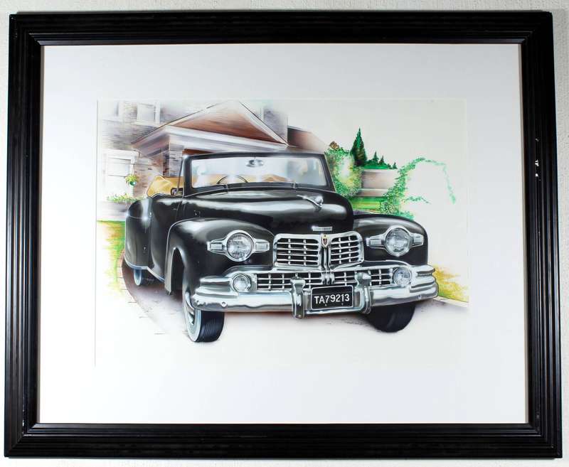Vintage Lincoln car print
