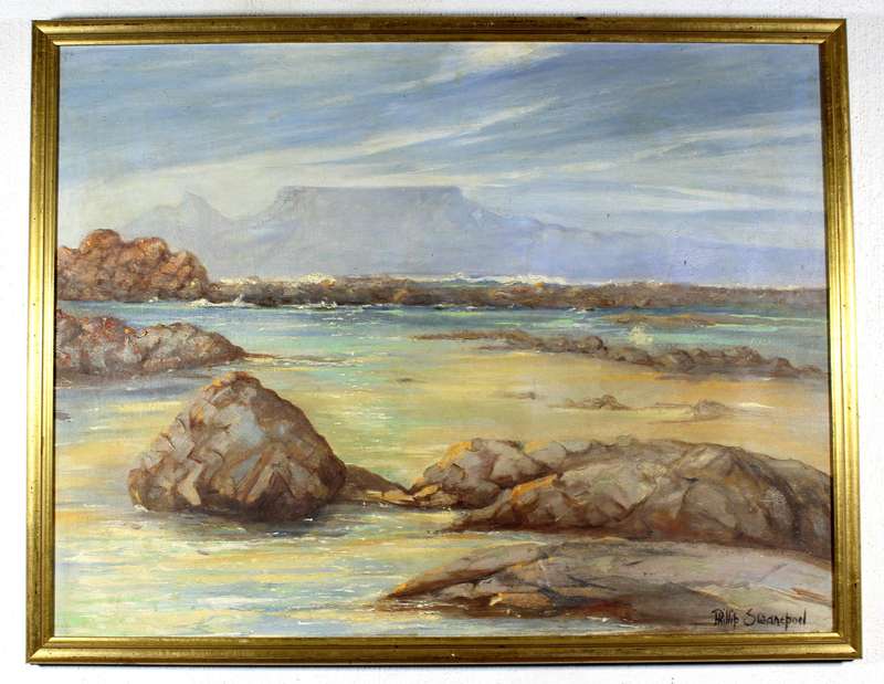 Phillip Swanepoel - Seascape with Table Mountain