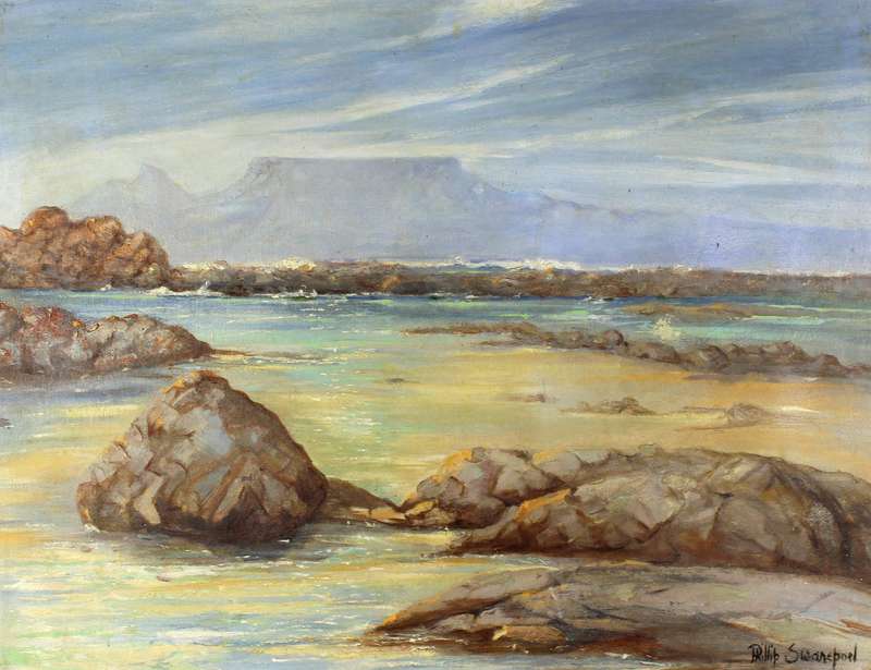 Phillip Swanepoel - Seascape with Table Mountain