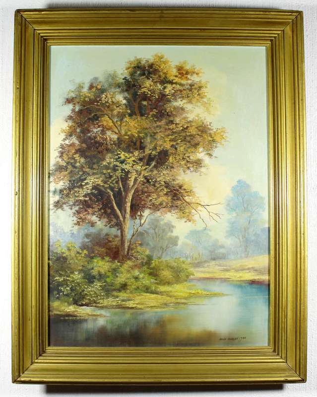 Irene Duggan - River with a large tree
