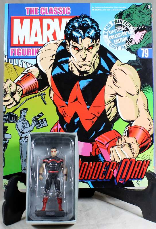 Marvel comics - lead, hand painted figurine with book - Wonder Man #79