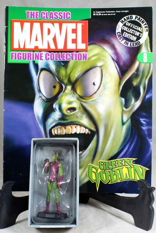 Marvel comics - lead, hand painted figurine with book - Green Goblin #8