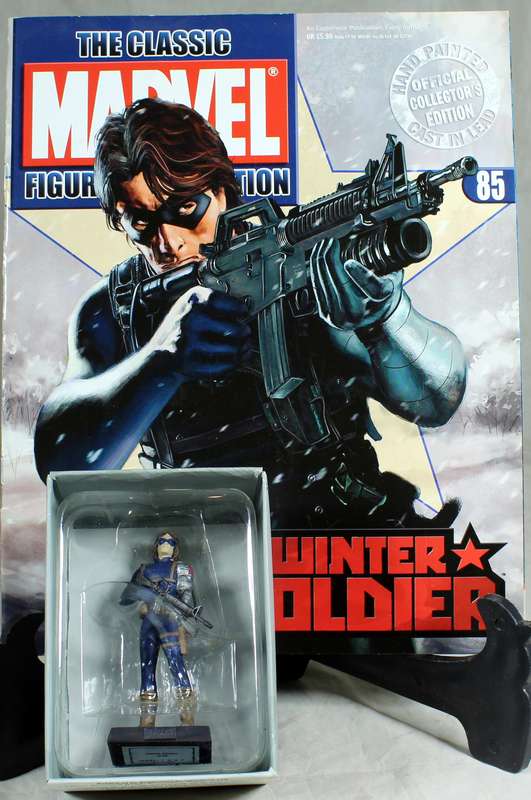 Marvel comics - lead, hand painted figurine with book - Winter Soldier #85