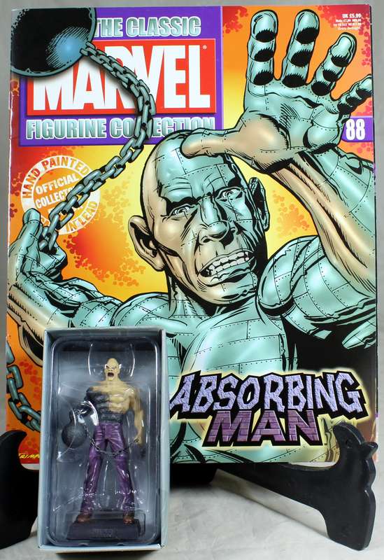 Marvel comics - lead, hand painted figurine with book - Absorbing Man #88