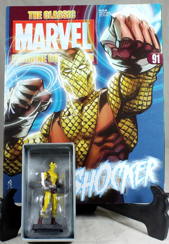 Marvel comics - lead, hand painted figurine with book - Shocker #91
