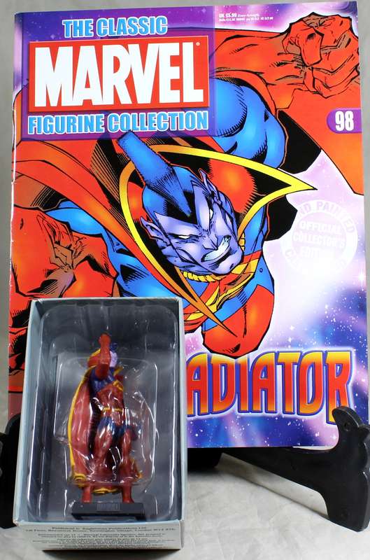 Marvel comics - lead, hand painted figurine with book - Gladiator #98