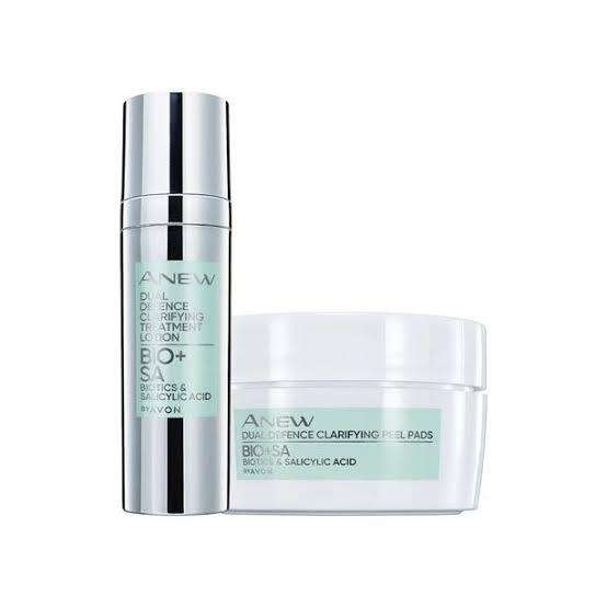 Avon Anew Dual Defence Clarifying Treatment Lotion 30ml & Peel Pads set