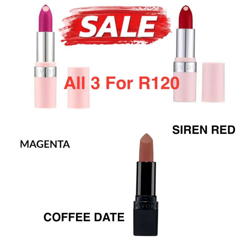 Avon Hydramatic Matte and Ultra Matte x 3Lipsticks