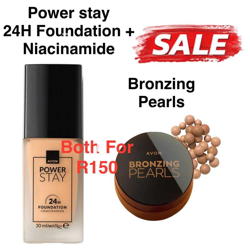 Avon Power Stay 24H Foundation + Bronzing Pearls