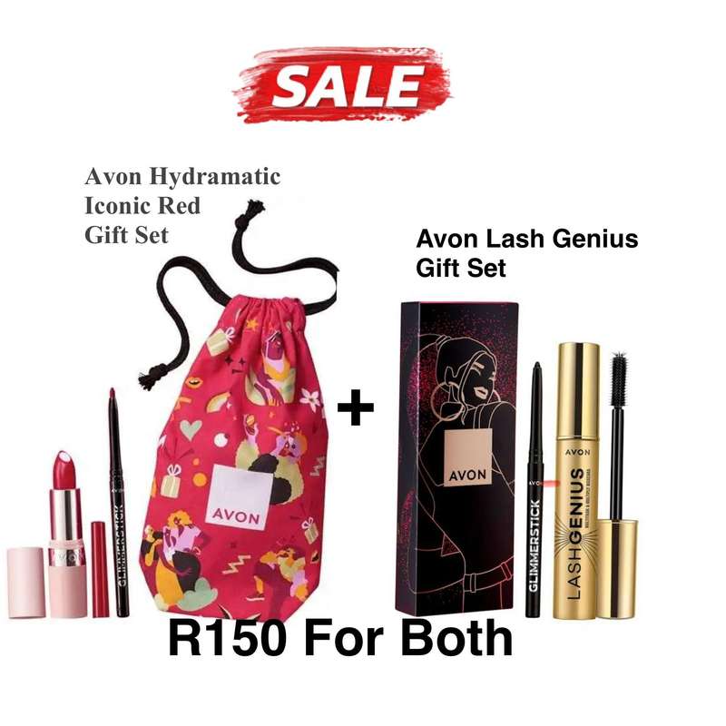 Avon Hydramatic Iconic Red Gift Set + Avon Lash Genius Gift Set