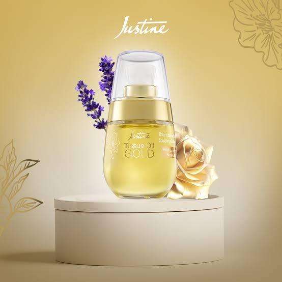 Justine Tissue Oil Gold Serum with Moroccan Rose oil - 30ml
