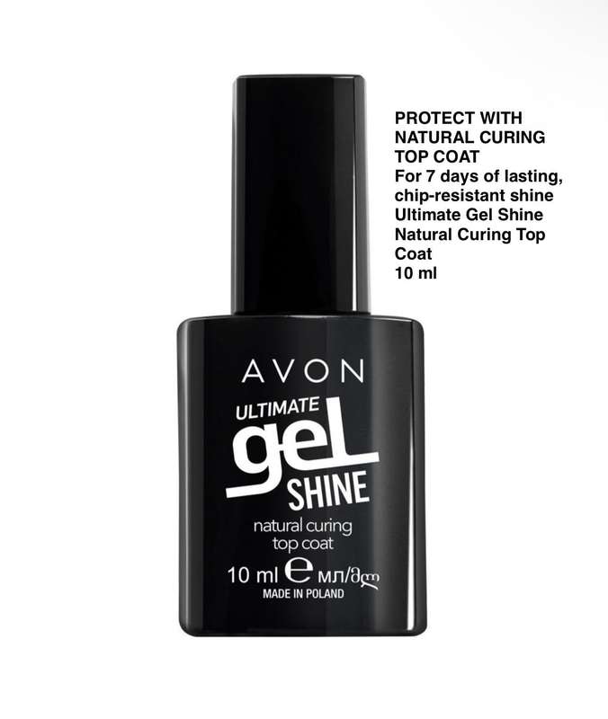 Avon Ultimate Gel Shine Natural Curing Top Coat - 10ml - NO BOX
