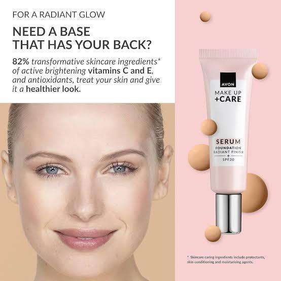 Avon 3-in-1 Serum Foundation Matte Finish SPF 30 - 30ml - 230N Creamy Natural