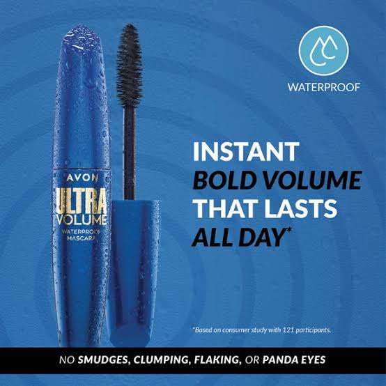 Avon Ultra Volume Waterproof Mascara 10ml - Blackest Black