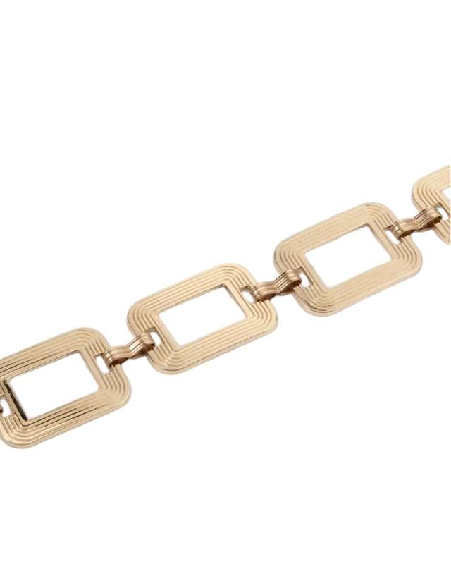 Gold Rectangular Chain Belt