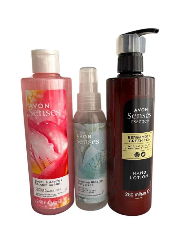 Avon Senses Hand Lotion + Shower Cream + Body Mist