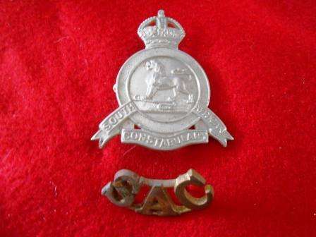 Boer War Constabulary Cap Badge and Shoulder Title