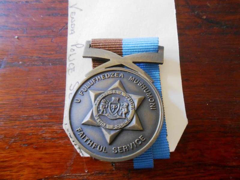 Venda Police Medal Set Full Size and Miniature