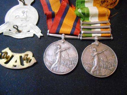 Boer War Medal Group & SA Constabulary Badges