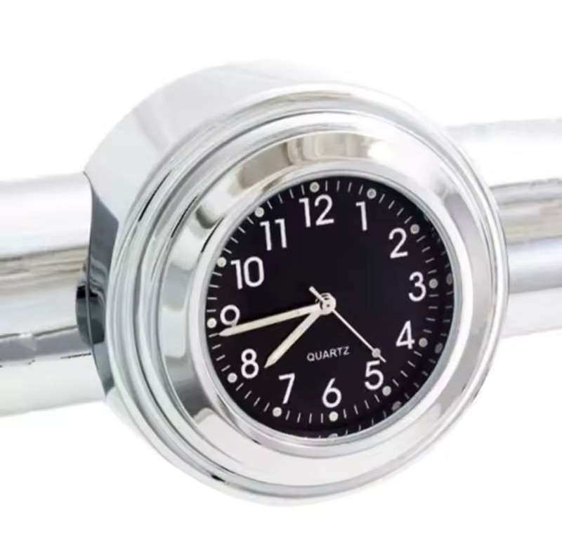 Motorcycle Handlebar Clock and Thermometer