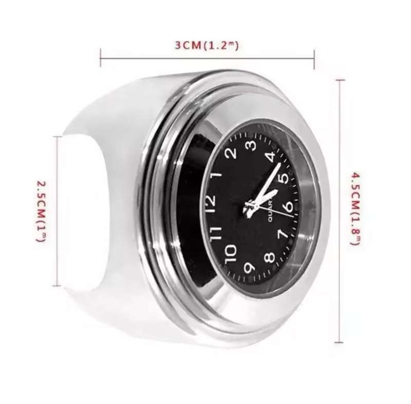 Motorcycle Handlebar Clock and Thermometer