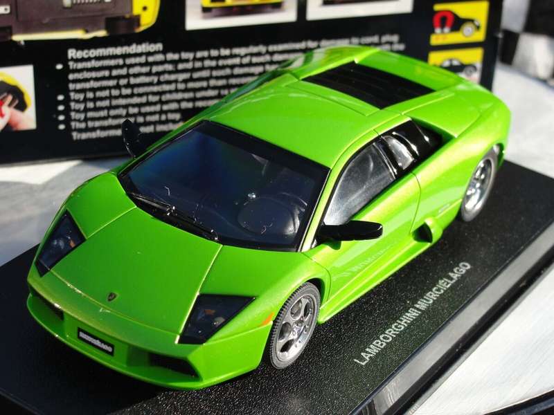 Lamborghini Murcielago Matallic Green with Lighting Lamps Slot Car Auto Art Slot Racing 13023 1/32