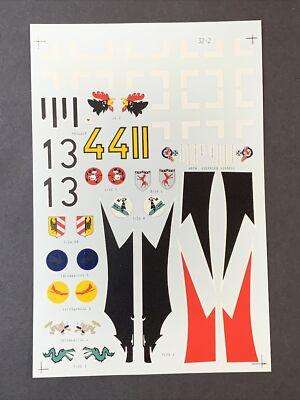 Focke Wulf Fw 190A Nat Insignia Squadron Emblems , Kills ETC 1/32 Microscale Decals 32-0002