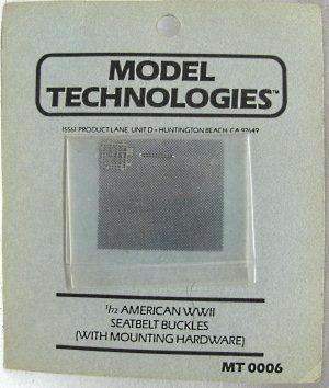 American WWII Seatbelt Buckles 1/72 Model Technologies MT0006