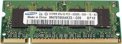 SAMSUNG Laptop Memory 512MB 2Rx16 PC2-5300S M470T6554EZ3-CE6
