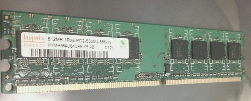 Hynix 512MB PC2-5300U DDR2-667MHz SDRAM Desktop Ram/Memory HYMP564U64CP8-Y5 AB